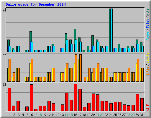 Daily usage for December 2024