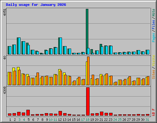 Daily usage for January 2026