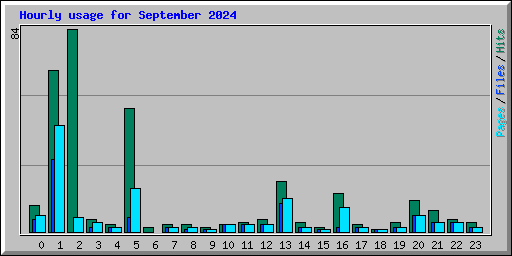 Hourly usage for September 2024