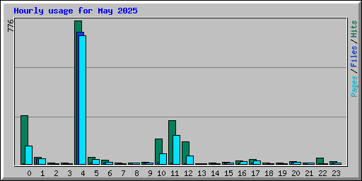 Hourly usage for May 2025
