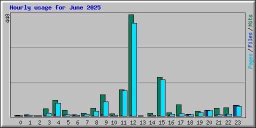 Hourly usage for June 2025