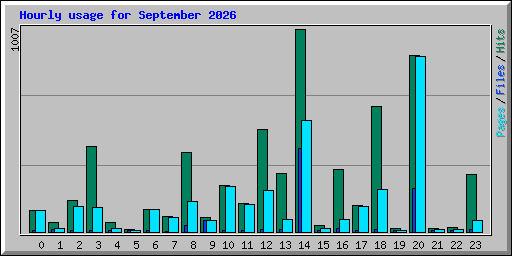 Hourly usage for September 2026