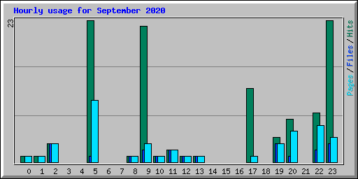 Hourly usage for September 2020