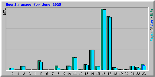 Hourly usage for June 2025