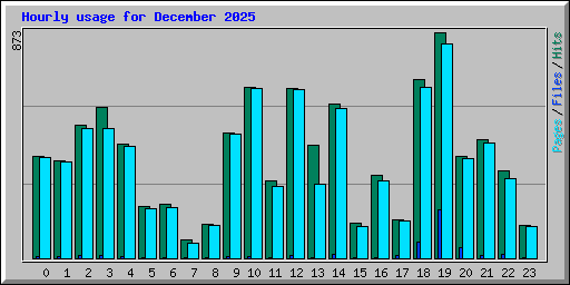 Hourly usage for December 2025