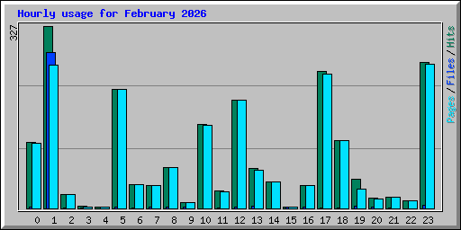 Hourly usage for February 2026