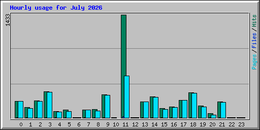 Hourly usage for July 2026