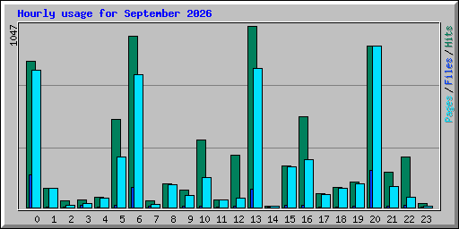 Hourly usage for September 2026