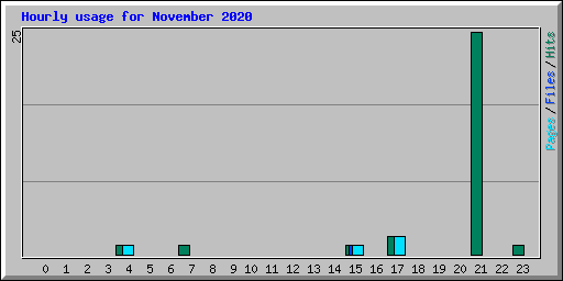 Hourly usage for November 2020