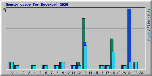 Hourly usage for December 2020
