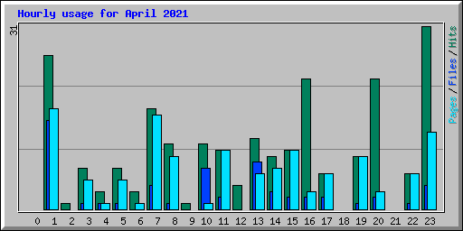 Hourly usage for April 2021