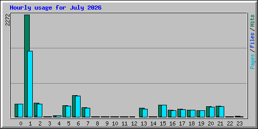 Hourly usage for July 2026