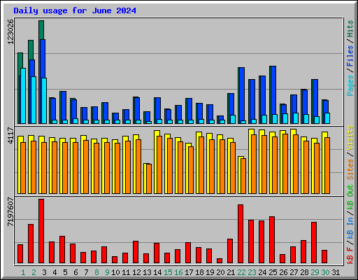 Daily usage for June 2024