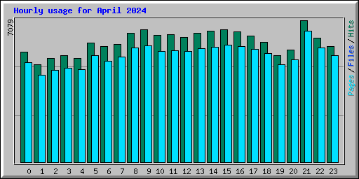 Hourly usage for April 2024