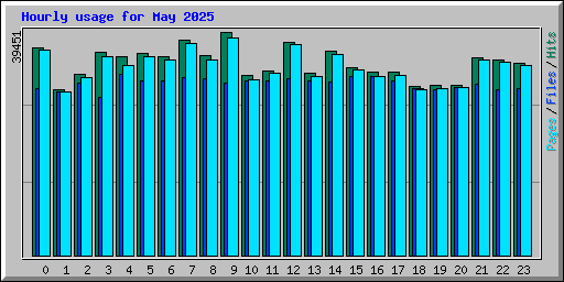 Hourly usage for May 2025