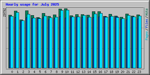 Hourly usage for July 2025