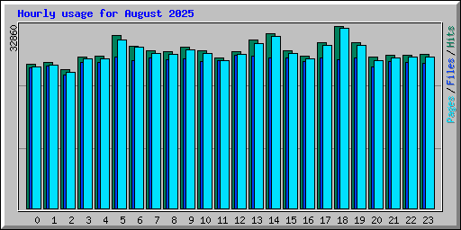 Hourly usage for August 2025