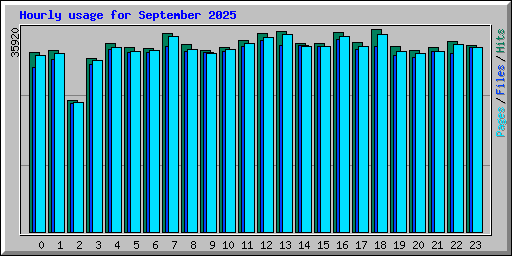 Hourly usage for September 2025