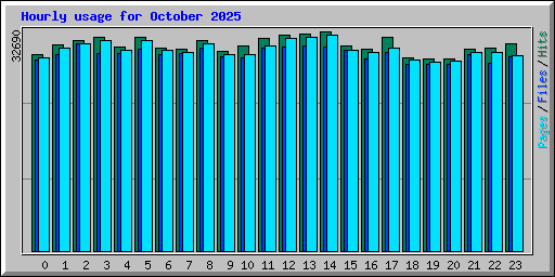 Hourly usage for October 2025