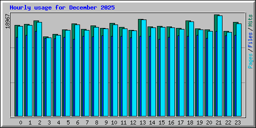 Hourly usage for December 2025