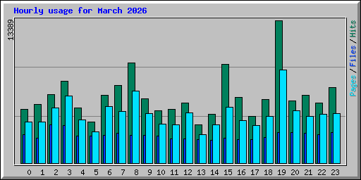 Hourly usage for March 2026